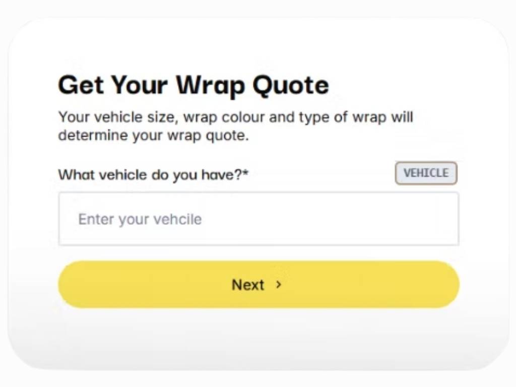 Instant quote tool preview